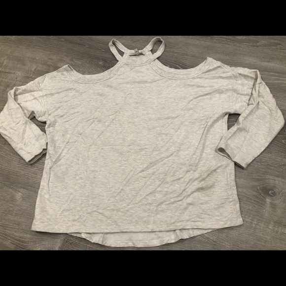 Express :Off the Shoulder Sweatshirt - Picture 1 of 2